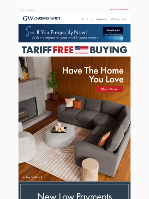 Gardner-White - Buy Now, Pay Later.