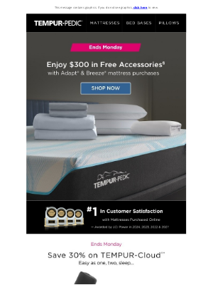 Tempur-Pedic - Make your bed with $300 in free accessories