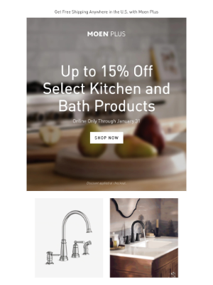 Moen - Don't miss up to 15% off!