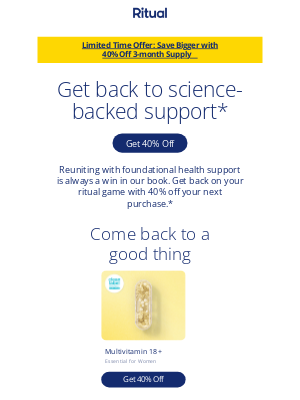Ritual - Little summer treat: 40% off
