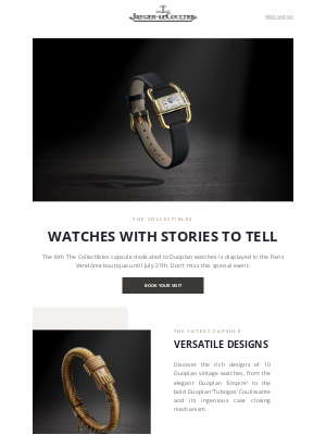 Jaeger-LeCoultre - Don’t miss The Collectibles in Paris