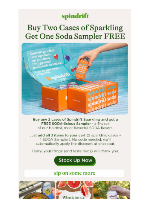 Spindrift - Stock up. Sip bold. Get a FREE Soda Sampler.