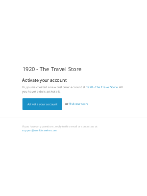 Kaehler Luggage - Customer account activation