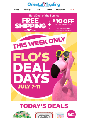 Oriental Trading Company - Hours Left: Shop Flo's Deal Days with Free Shipping on ANY Order 🦩​