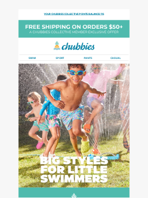 Chubbies - BIG STYLES FOR LITTLE SWIMMERS