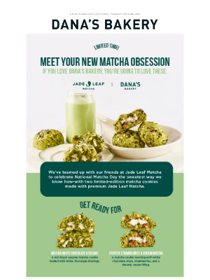Dana's Bakery - It's a Match(a) made in heaven! 💚