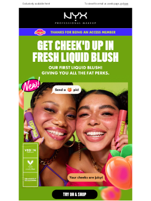 NYX - NEW! Fat Cheeks Juicy Liquid Blush is here 🍑✨