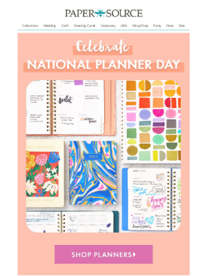 Paper Source - Make Big Plans to Celebrate Planner Day!