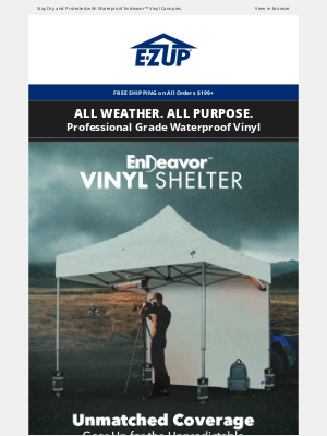 EZUP Instant Shelters - Gear Up for Any Weather