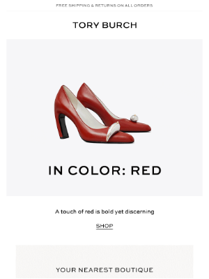 Tory Burch - In color: red