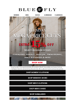 Bluefly - Surprise! Our Tuesday Sale Just Went Live