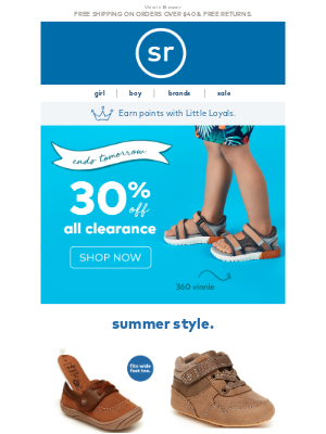 Stride Rite - Rise & shine and get an EXTRA 30% off ALL clearance!