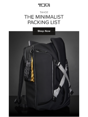 TUMI - A Backpack, Case, and Duffel All in One