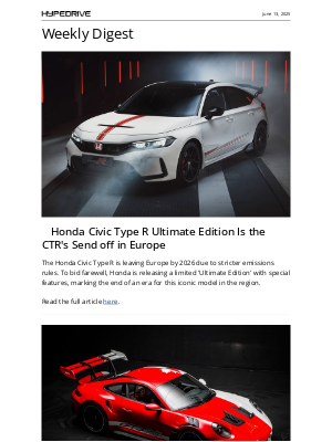 HYPEBEAST - Only 40 Left: Honda’s Final Civic Type R for Europe Is Here 📢