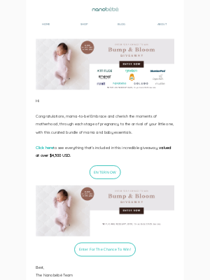 Nanobébé - Enter for the Chance to Win Our Bump & Bloom Giveaway!