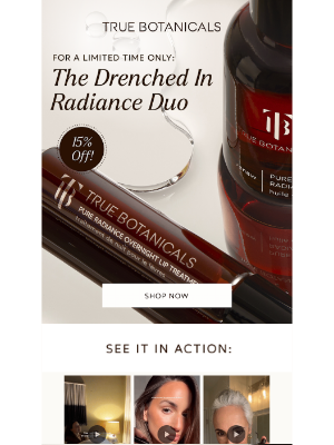 True Botanicals - 15% Off & Back For A Limited Time Only