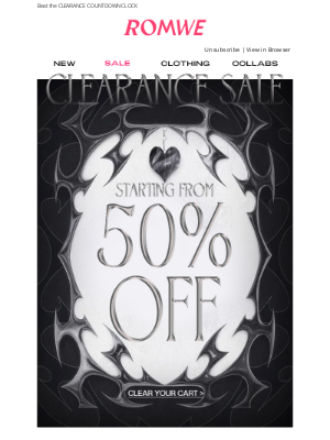 ROMWE - 50% OFF & UP TODAY ONLY ⌛