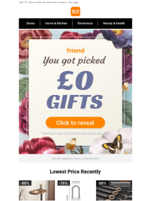 Temu - Please accept: 4 𝐈𝐭𝐞𝐦𝐬 for £0
