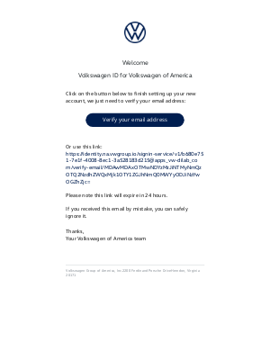 Volkswagen - Verify your email for Volkswagen of America