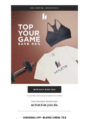 HYLETE LLC - 🔥 Heat Wave Sale: 40% OFF Training Tops (And More!)