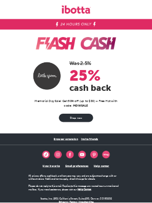 Ibotta - Little Spoon: 24 Hour Flash Cash ⚡️