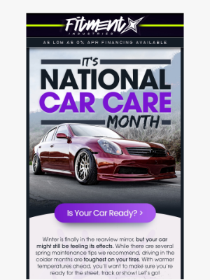 Fitment - Happy National Car Care Month! 🧽