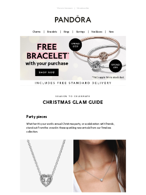 Pandora Jewelry (UK) - Christmas glam guide: shop to unlock FREE jewellery!
