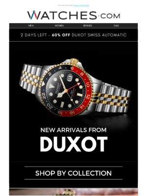 Watches - 5 NEW Collections from Duxot