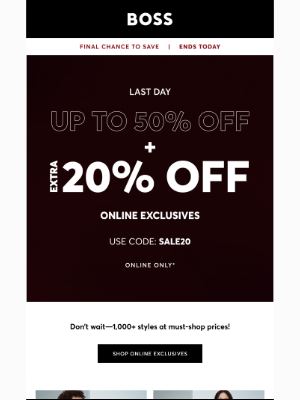 HUGO BOSS - Last Call | Save an Extra 20% on Online Exclusives