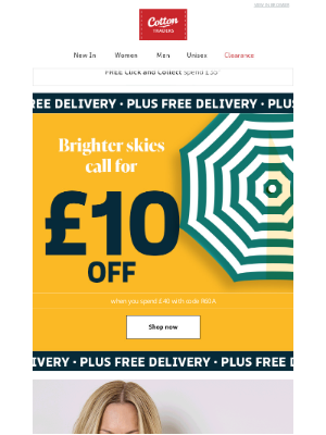 Cotton Traders (United Kingdom) - £10 off & Free Delivery? You've earned it