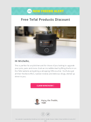 Magic Freebies - ALERT: Free Tefal Discount