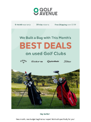 Golf Avenue (Canada) - Build your bag for under $1200! 😱