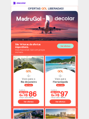 Decolar (Brazil) - Começou o Madrugol na Decolar!