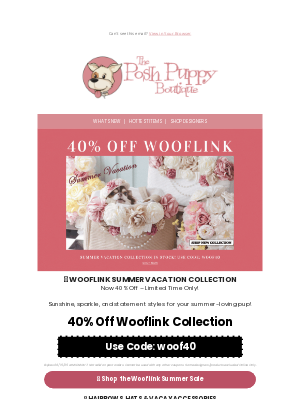 Posh Puppy Boutique - ☀️ Wooflink Summer Drop + 40% Off = VACAY VIBES UNLEASHED