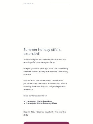 Qatar Airways - More chances to make every summer journey memorable
