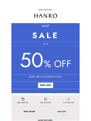 Hanro of Switzerland - SALE STARTS NOW!