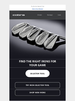Cobra Golf - Find The Irons To Fit Your Game