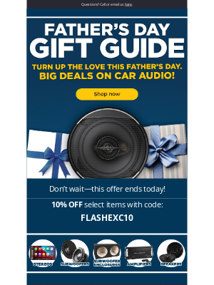 Sonic Electronix - Last Chance! 10% Off Father’s Day Gifts!—Ends Today!