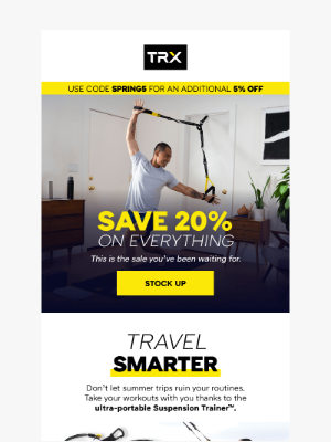 TRX Training - Memorial Day Sitewide Savings are Live 💰