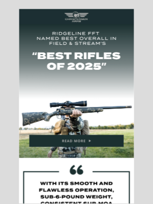 Christensen Arms - Ridgeline FFT Wins Best Rifle 2025 Award