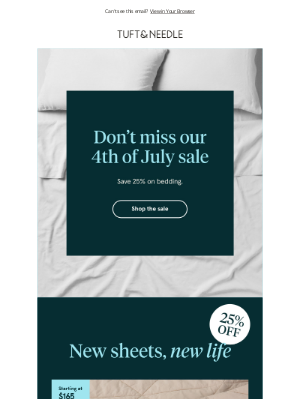 Tuft & Needle - Oh sheet! Major savings!