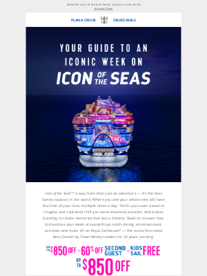 Royal Caribbean Cruises - Get the inside scoop – how to max out your week on Icon of the Seas