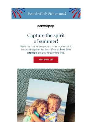 CanvasPop - 55% off Fourth of July prints! 🎆