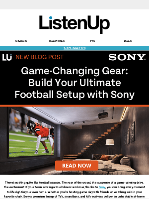 ListenUp - Elevate Your Game Day Experience With Sony 🏈