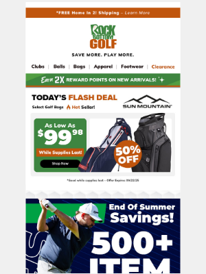 Rock Bottom Golf - HURRY ➡️ 500+ Deals at OUR COST + Free Shipping ⏰ EXPIRES SOON!