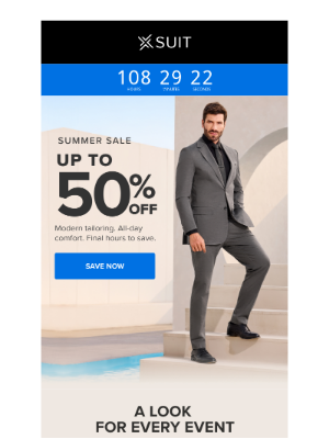 X Suit - Final Hours: Up to 50% OFF