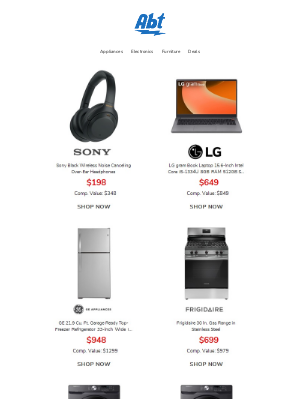 Abt Electronics - Save on What You Need Right Now