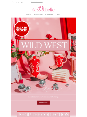 Sass & Belle (United Kingdom) - Back in stock: Wild West