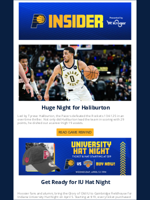 Indiana Pacers - Haliburton's Huge Night against Houston