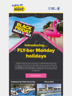 On the Beach (United Kingdom) - It's CYBER MONDAY! Holiday DEALS from £201pp*